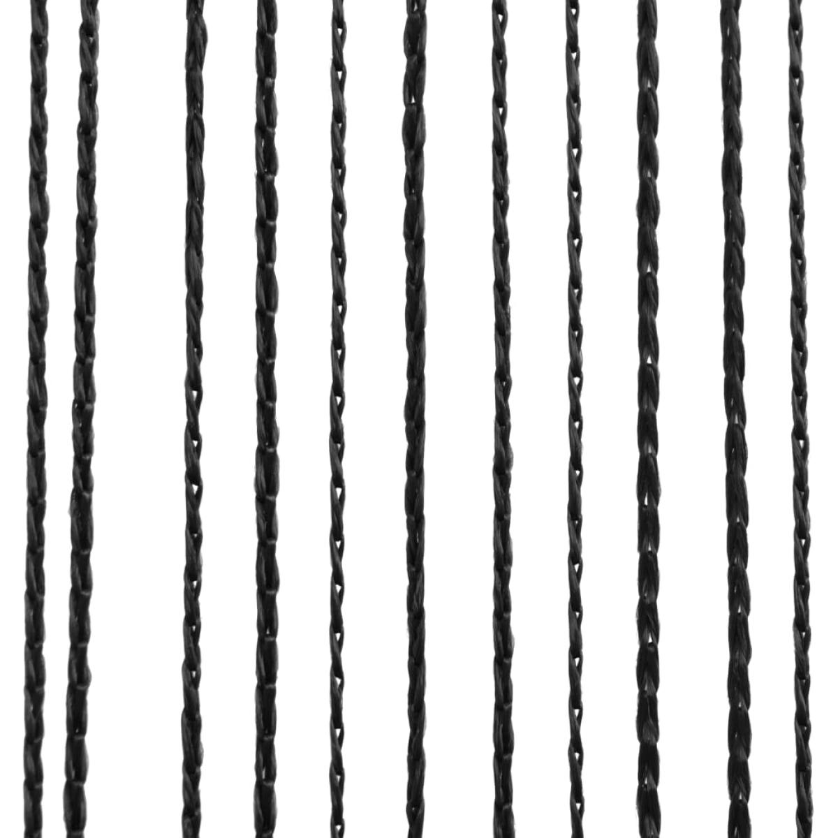 Cortinas de flecos 2 piezas 140x250 cm negras