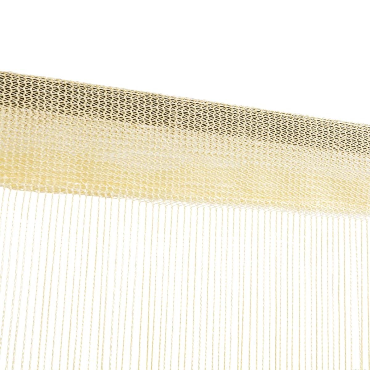Cortinas de flecos 2 piezas 140x250 cm crema