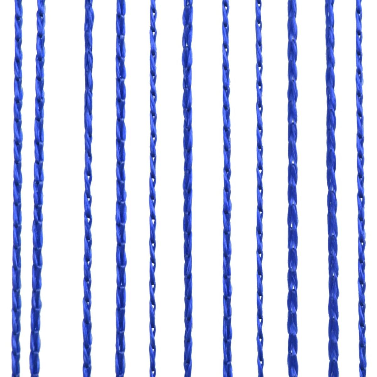 Cortinas de flecos 2 piezas 100x250 cm azul