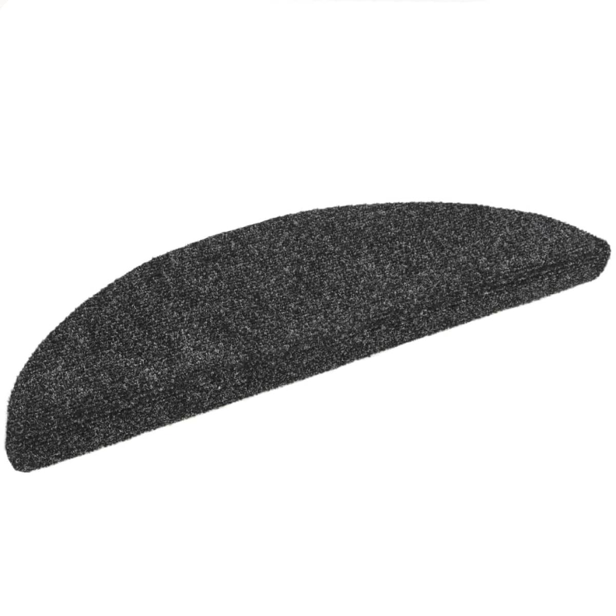 Alfombrilla escaleras 15ud tela punzonada gris oscuro 56x17x3cm