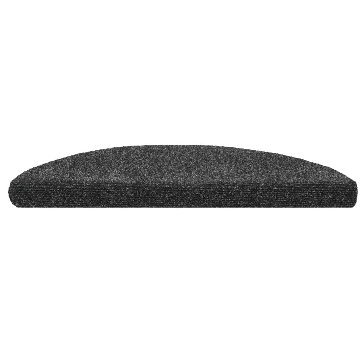 Alfombrilla escaleras 15ud tela punzonada gris oscuro 56x17x3cm