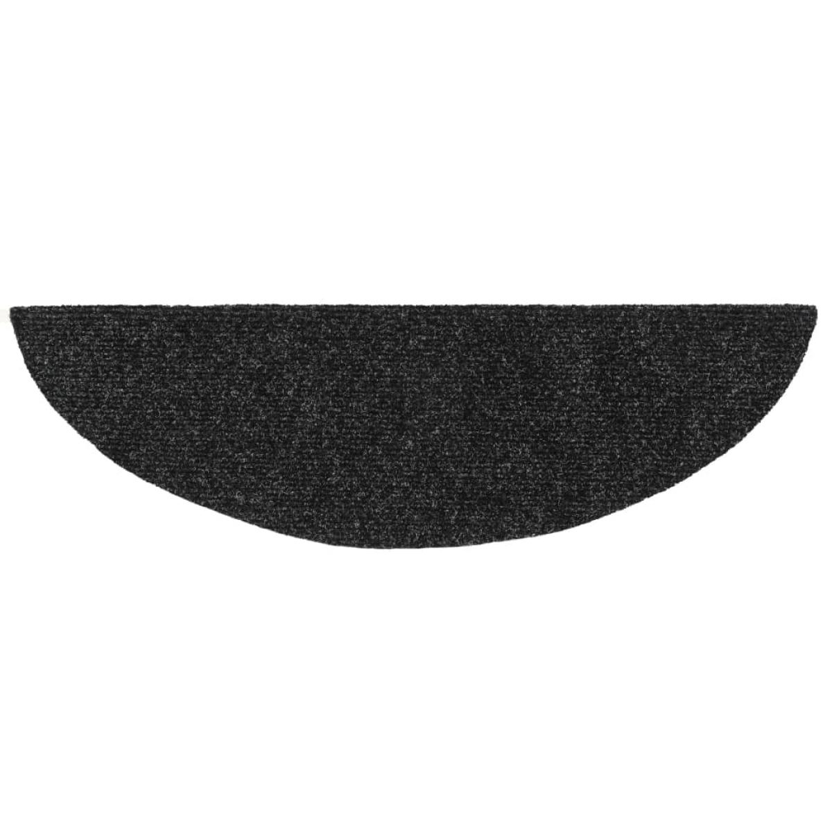 Alfombrilla escaleras 15ud tela punzonada gris oscuro 56x17x3cm