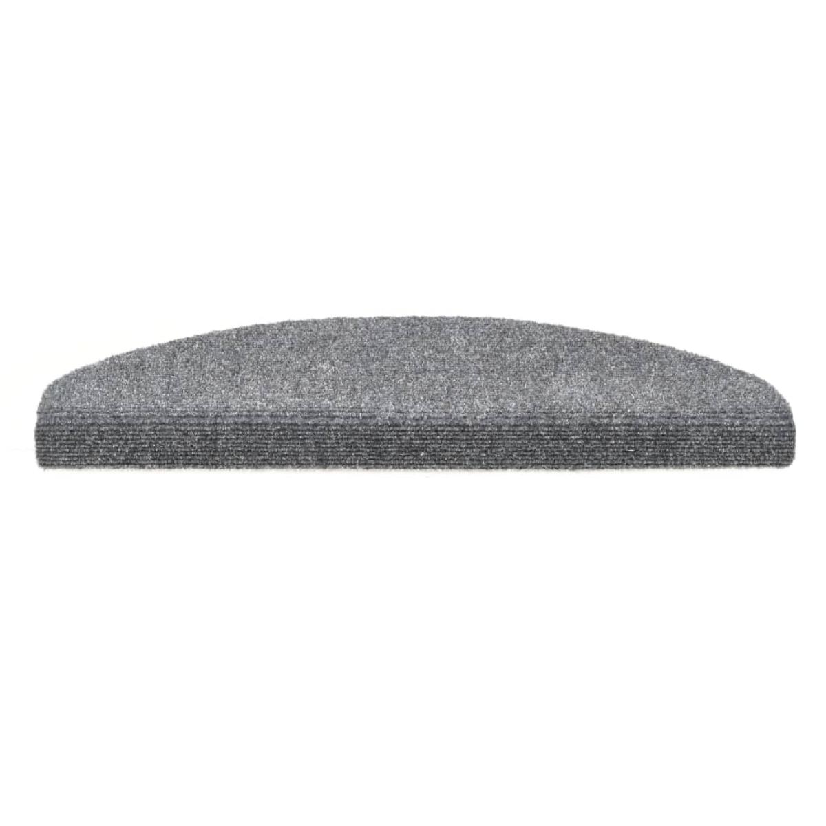 Alfombrilla escaleras 15ud tela punzonada 65x21x4cm gris claro