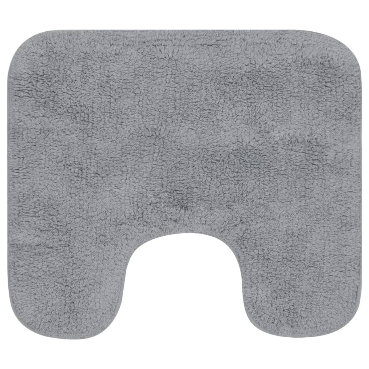 Conjunto de alfombrillas de baño de tela 3 piezas gris