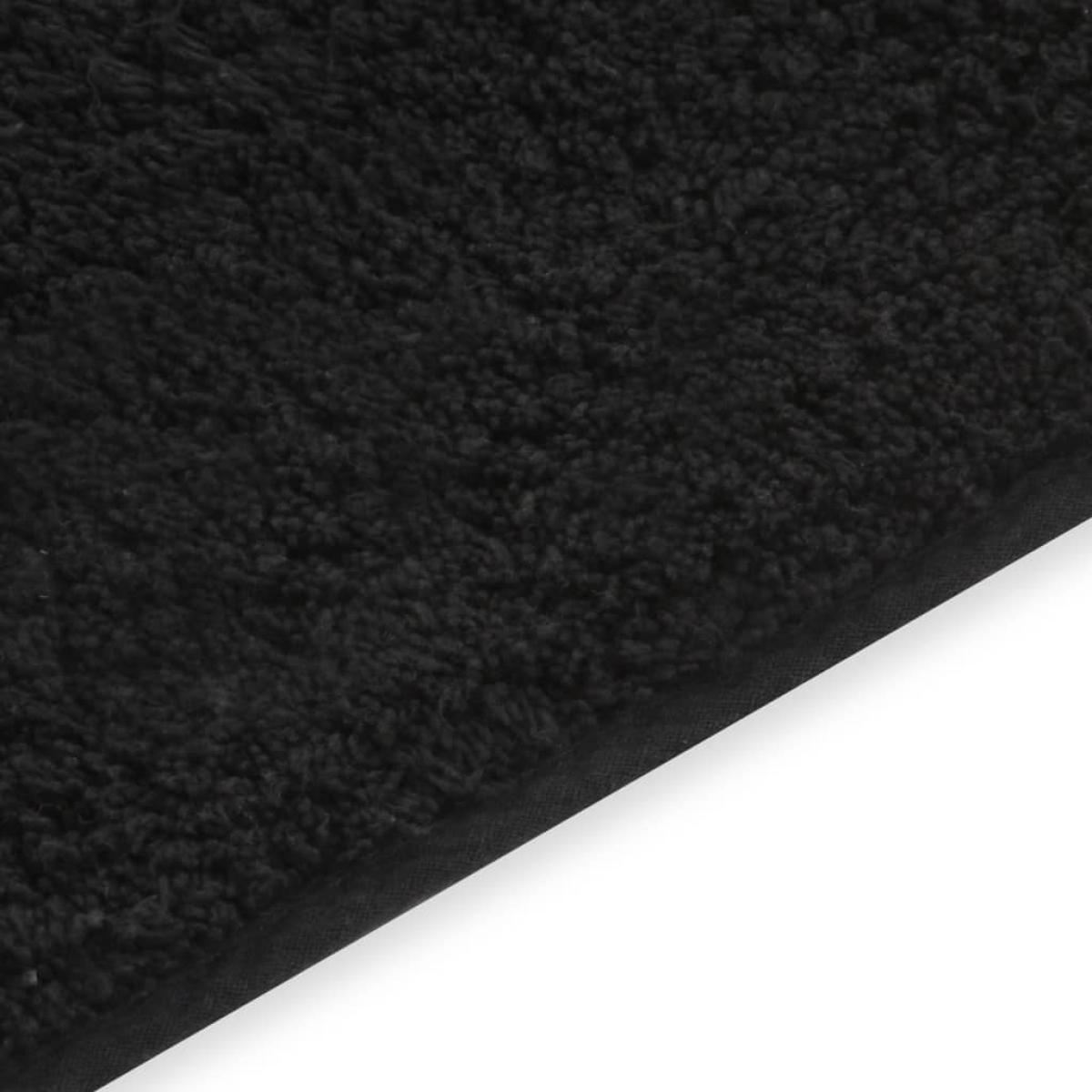 Conjunto de alfombrillas de baño de tela 2 piezas antracita