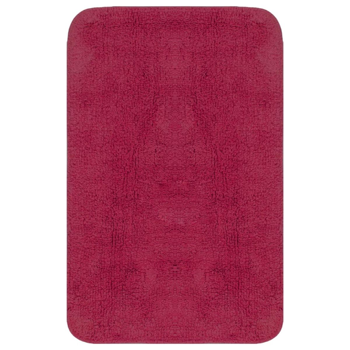 Conjunto de alfombrillas de baño de tela 2 piezas fucsia