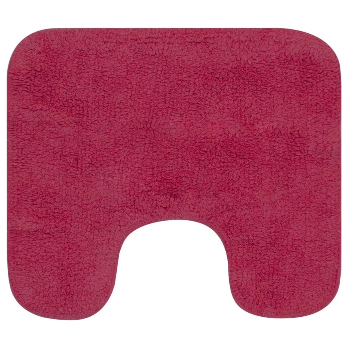 Conjunto de alfombrillas de baño de tela 2 piezas fucsia