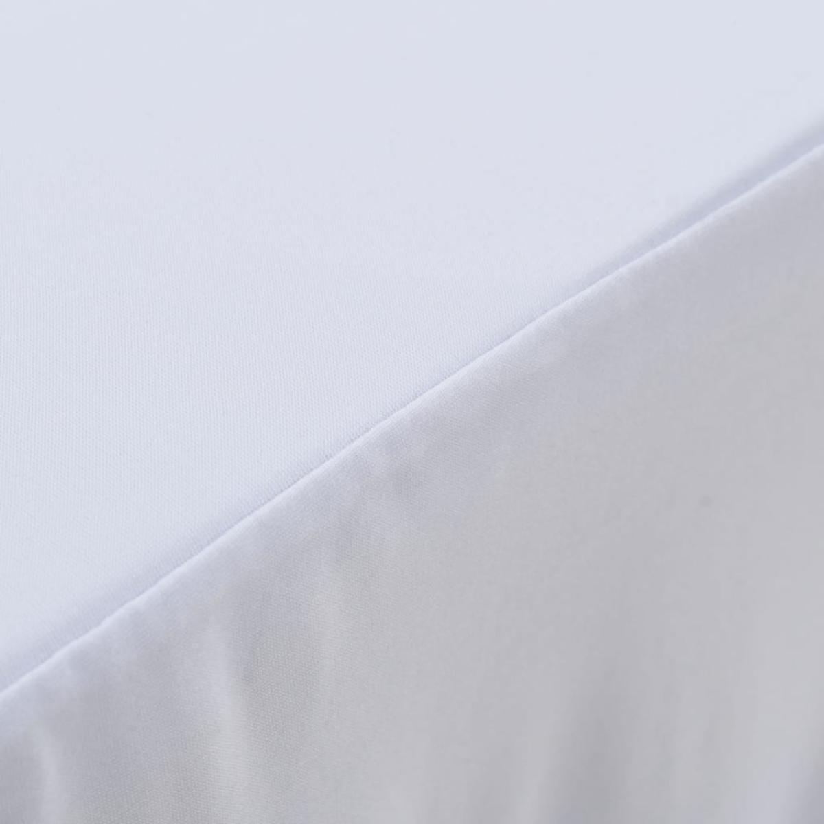 Fundas elásticas de mesa 2 uds con falda 120x60,5x74 cm blanco
