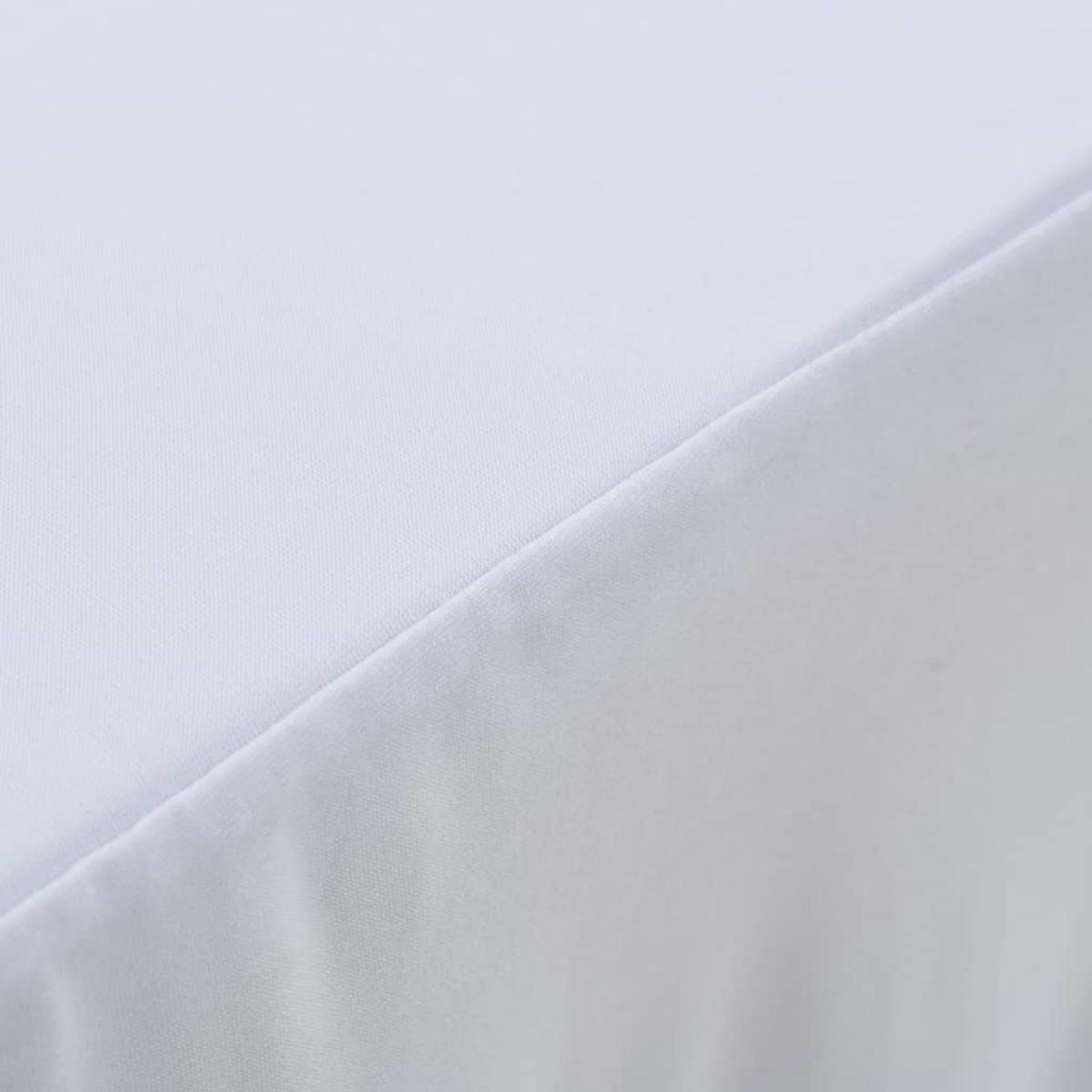 Fundas elásticas para mesa 2 uds con falda 183x76x74 cm blanco