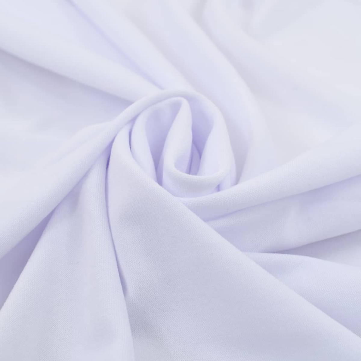 Fundas elásticas para mesa 2 uds con falda 243x76x74 cm blanco