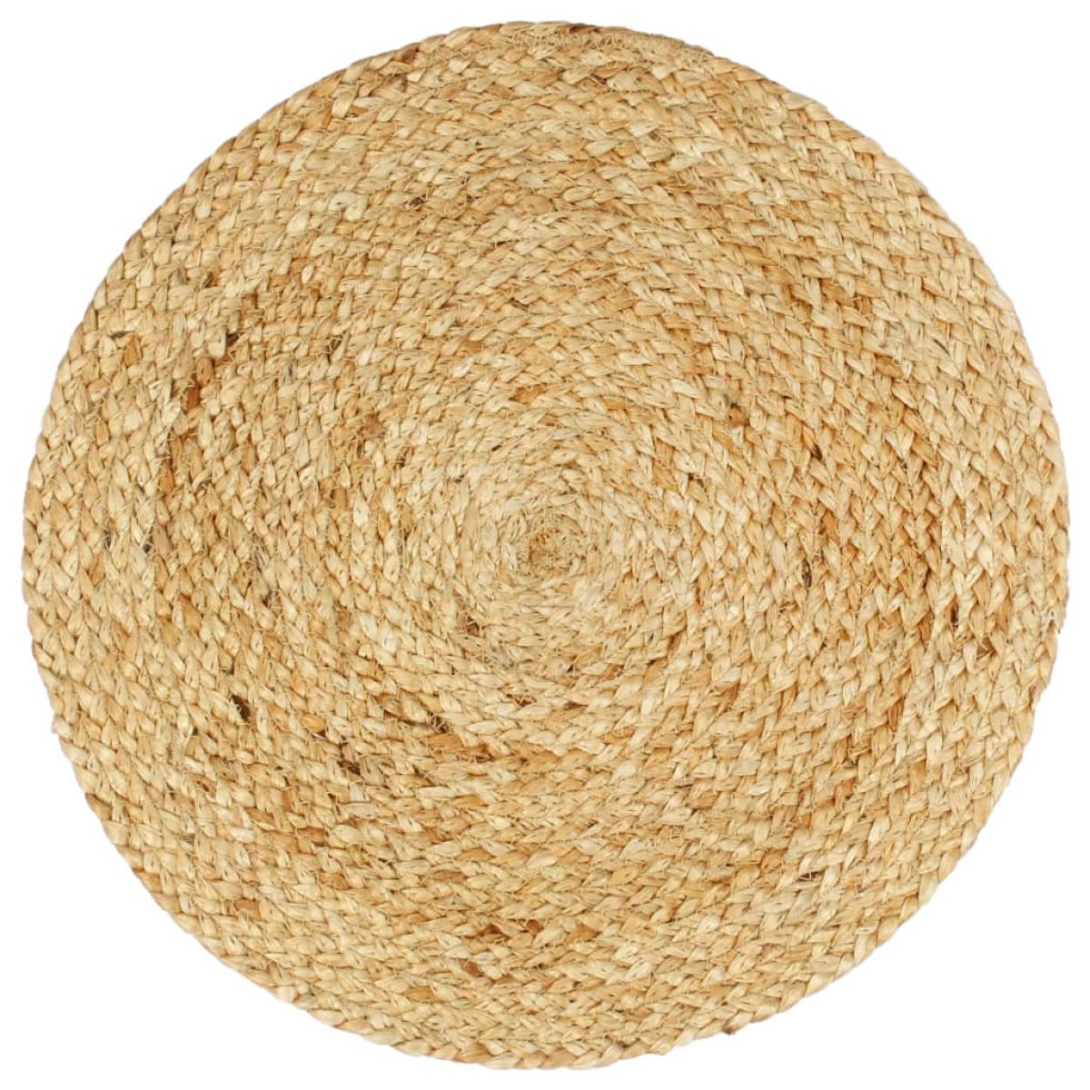 Mantel individual 4 unidades liso redondo yute natural 38 cm