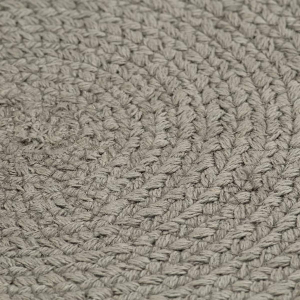 Mantel individual 4 unidades liso redondo algodón gris 38 cm