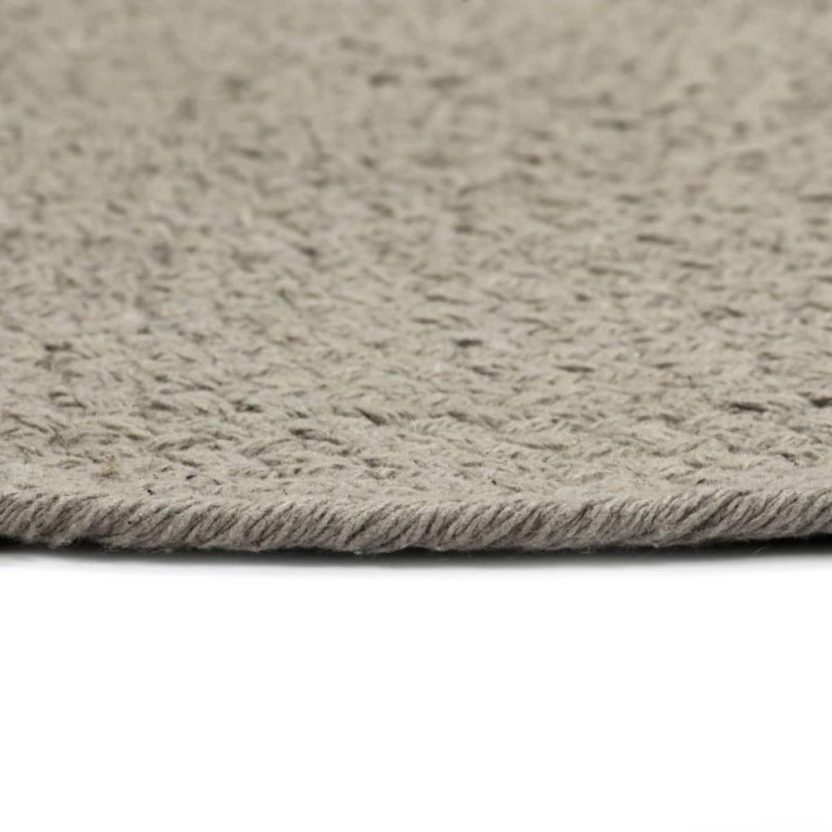 Mantel individual 6 unidades liso redondo algodón gris 38 cm