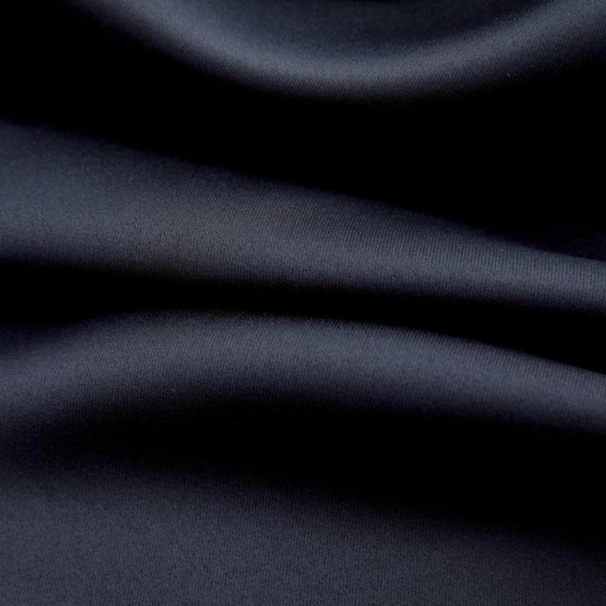 Cortinas opacas con anillas de metal 2 uds negro 140x225 cm
