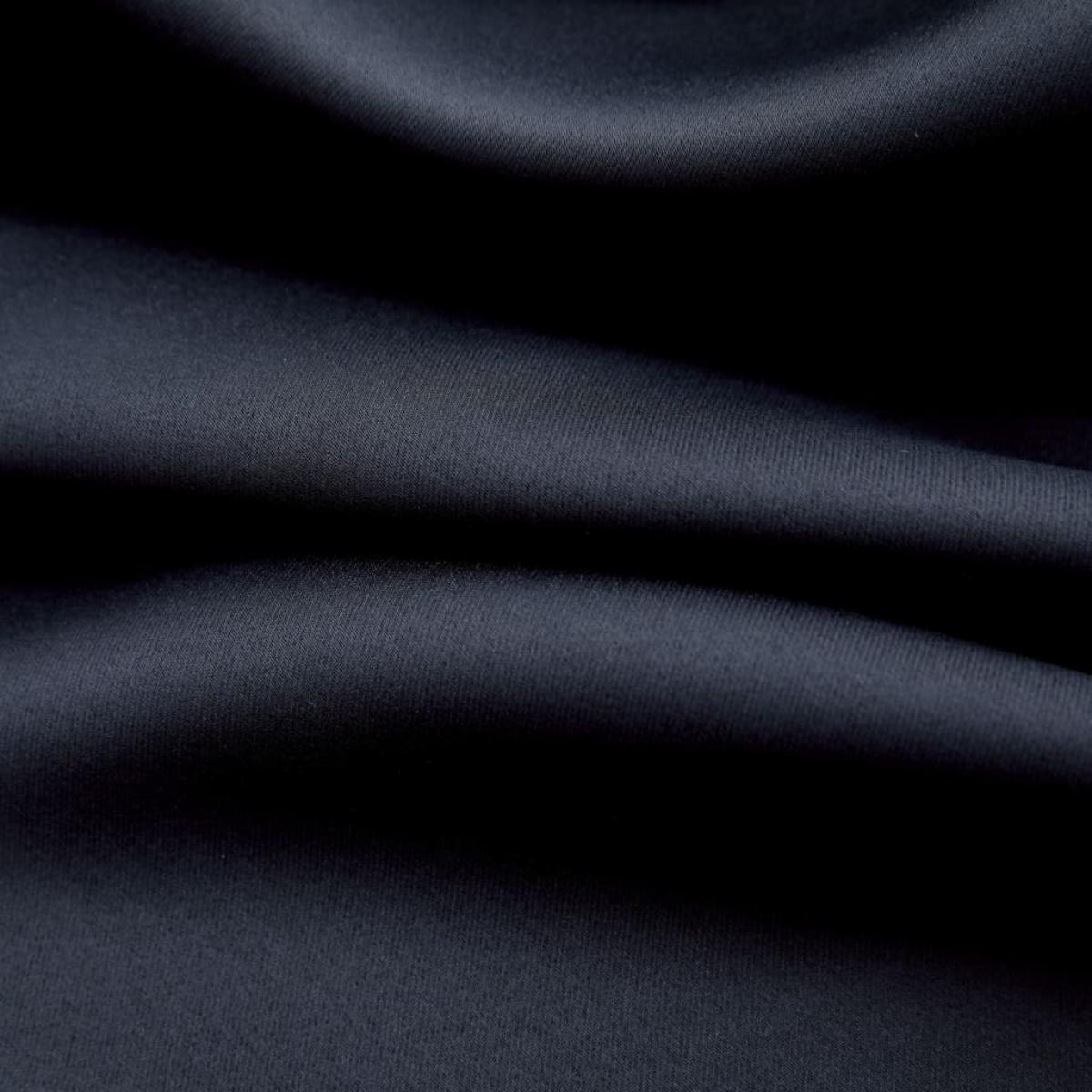 Cortina opaca con anillas de metal negro 290x245 cm