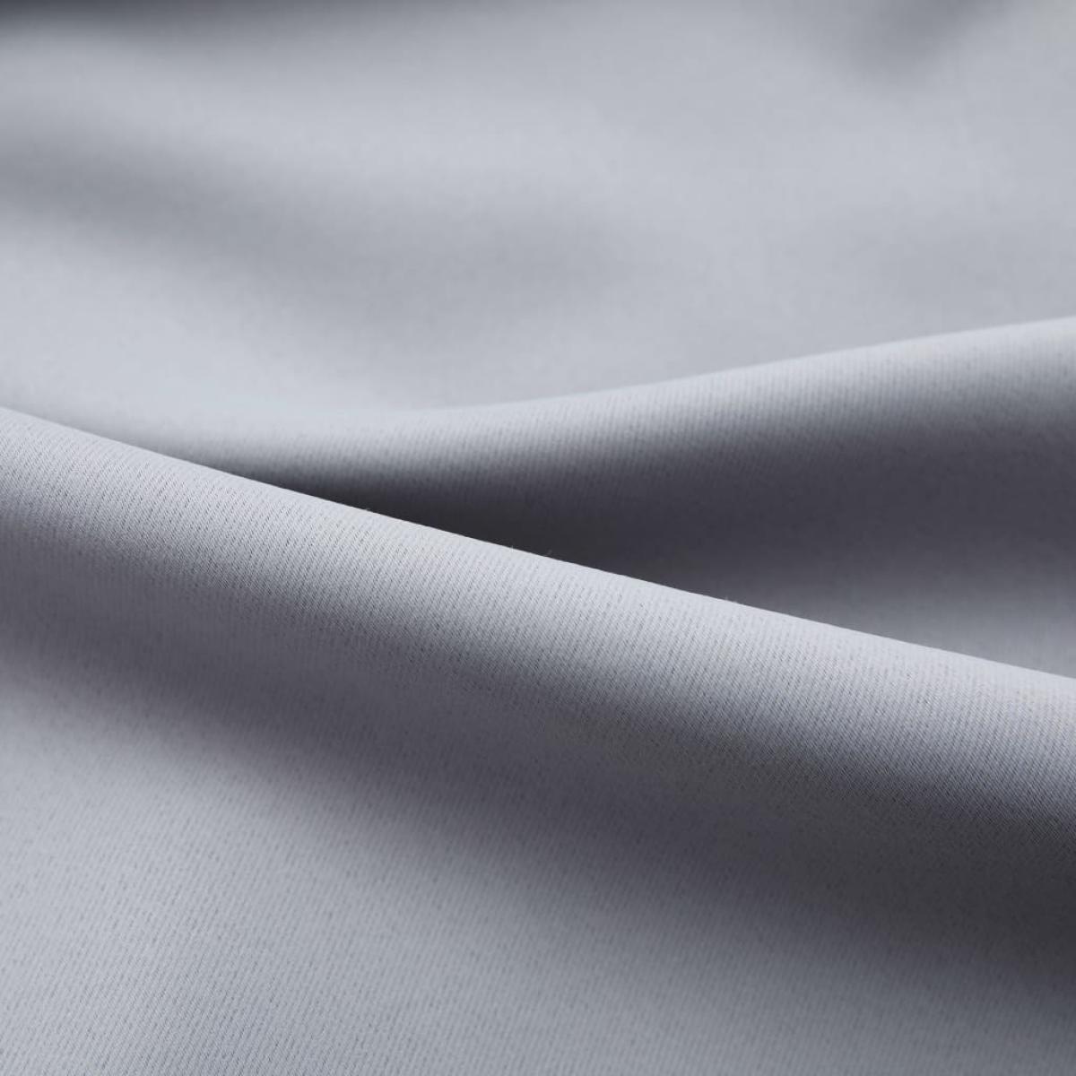 Cortinas opacas con ganchos 2 piezas gris 140x245 cm