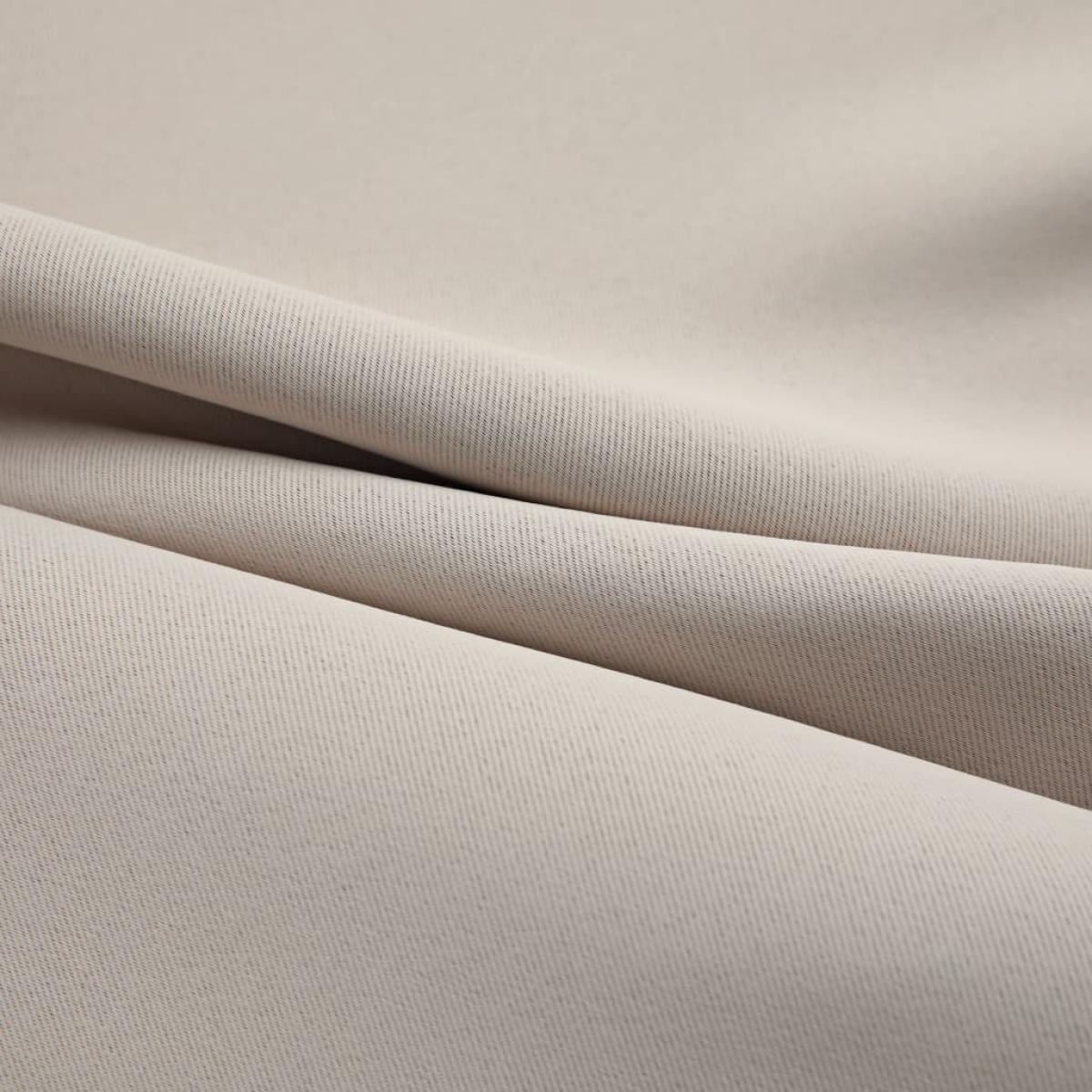 Cortinas opacas con anillas de metal 2 uds beige 140x225 cm