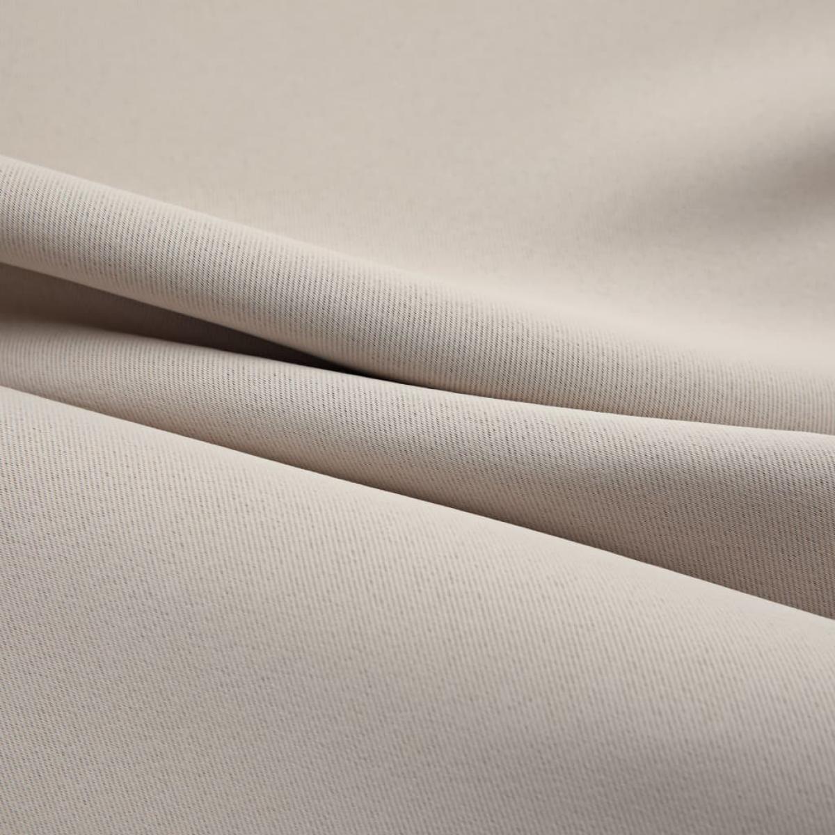 Cortinas opacas con anillas de metal 2 piezas beige 140x245 cm