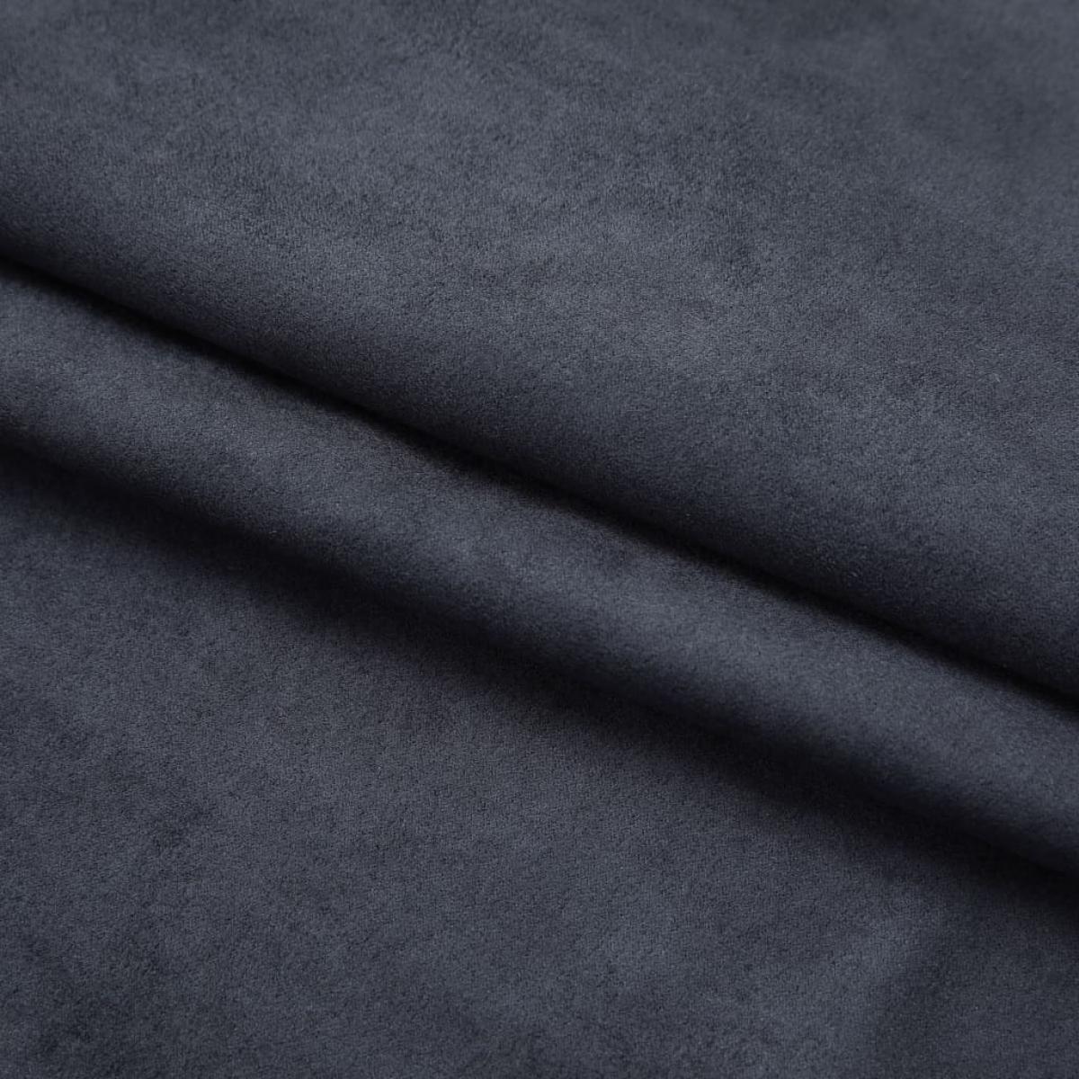 Cortinas opacas con ganchos 2 unidades gris antracita 140x175cm
