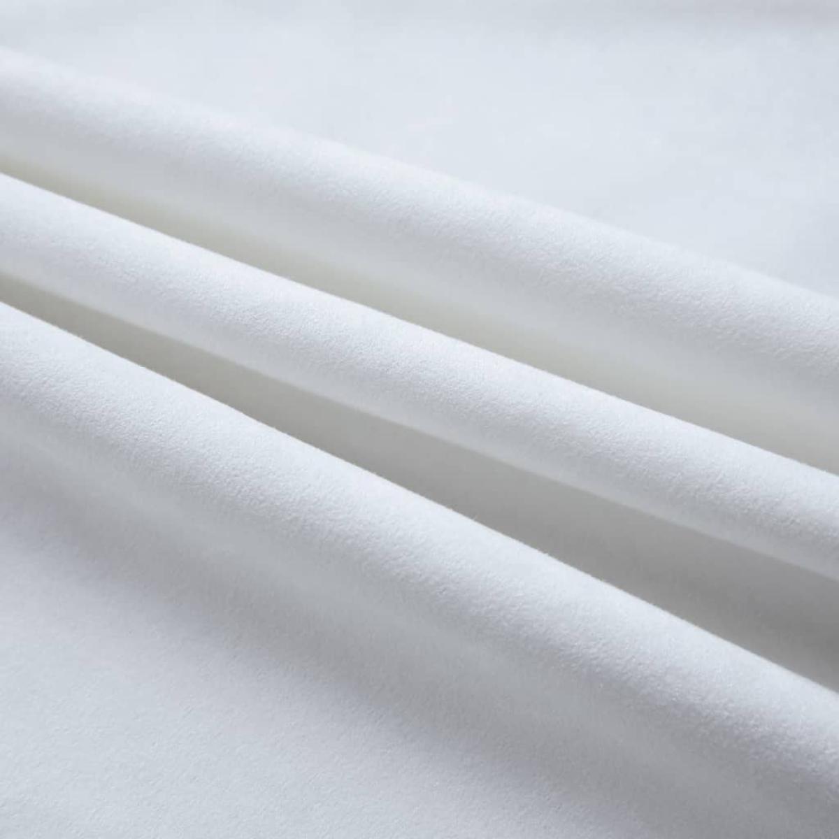 Cortinas opacas anillas de metal 2 pzas blanco crudo 140x245 cm 