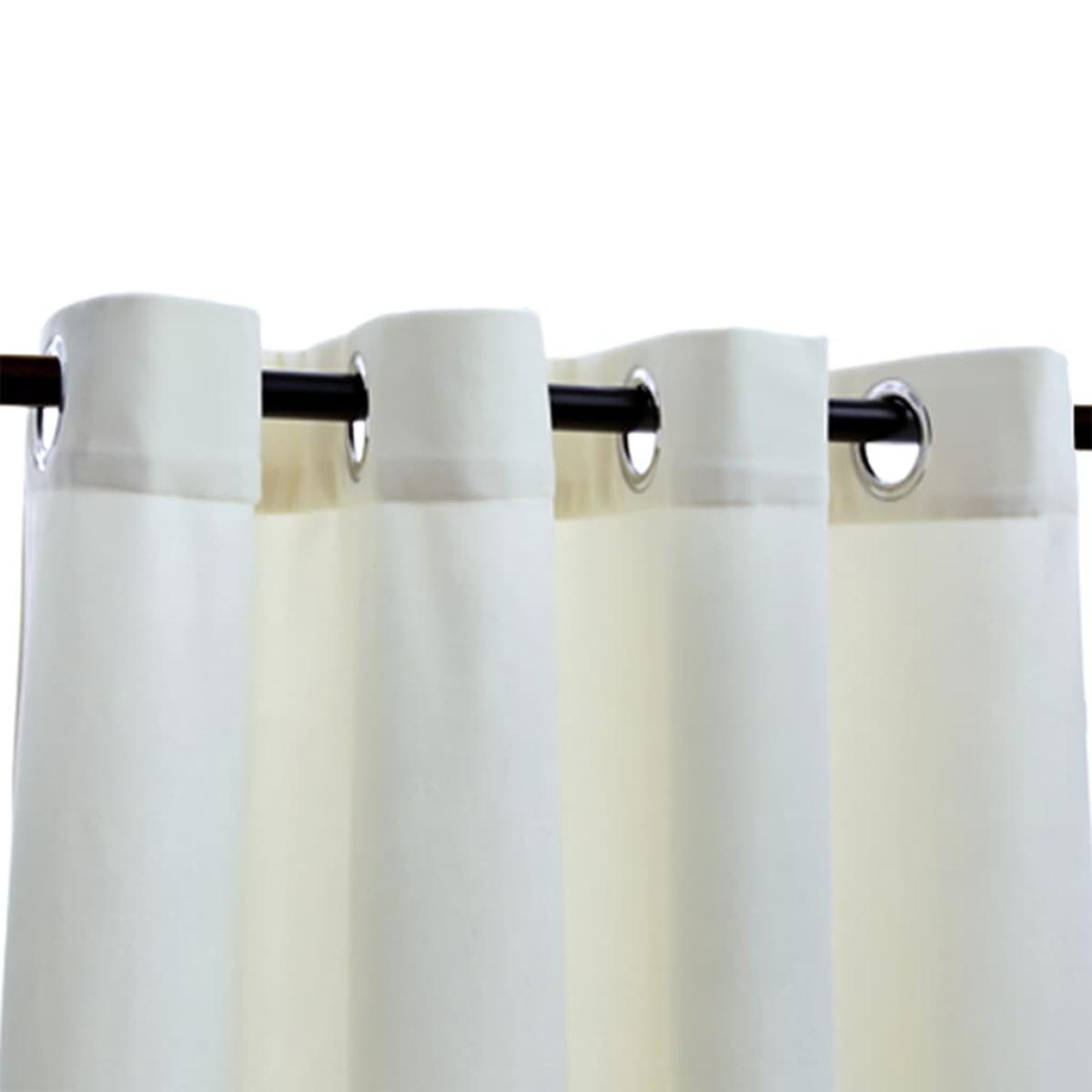 Cortinas opacas con anillas 2 pzas terciopelo crema 140x245 cm