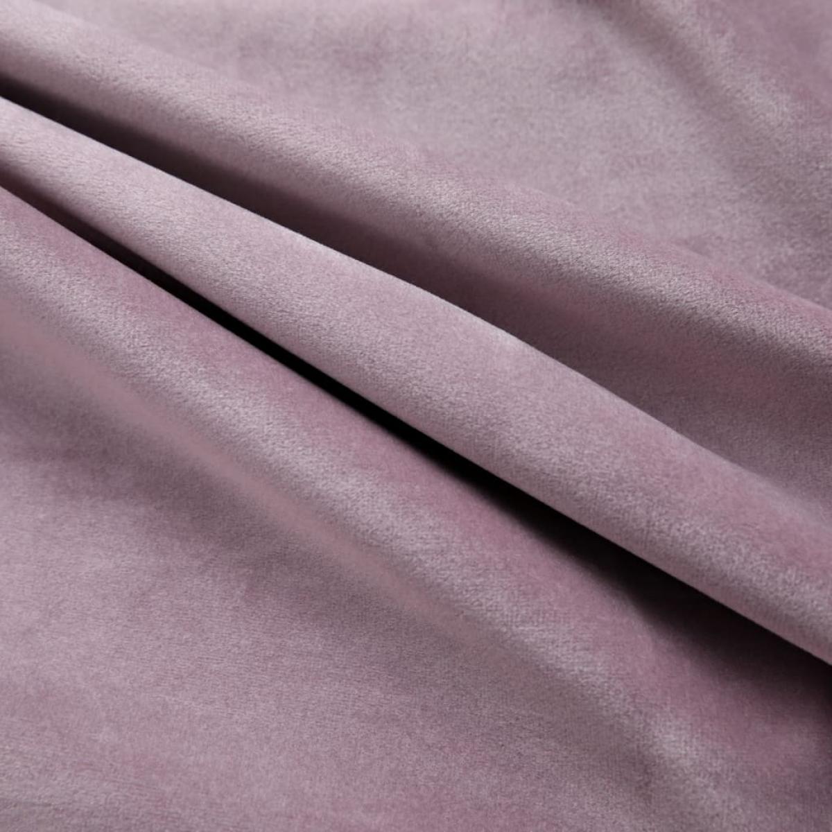 Cortinas opacas anillas 2 uds terciopelo rosa viejo 140x175 cm