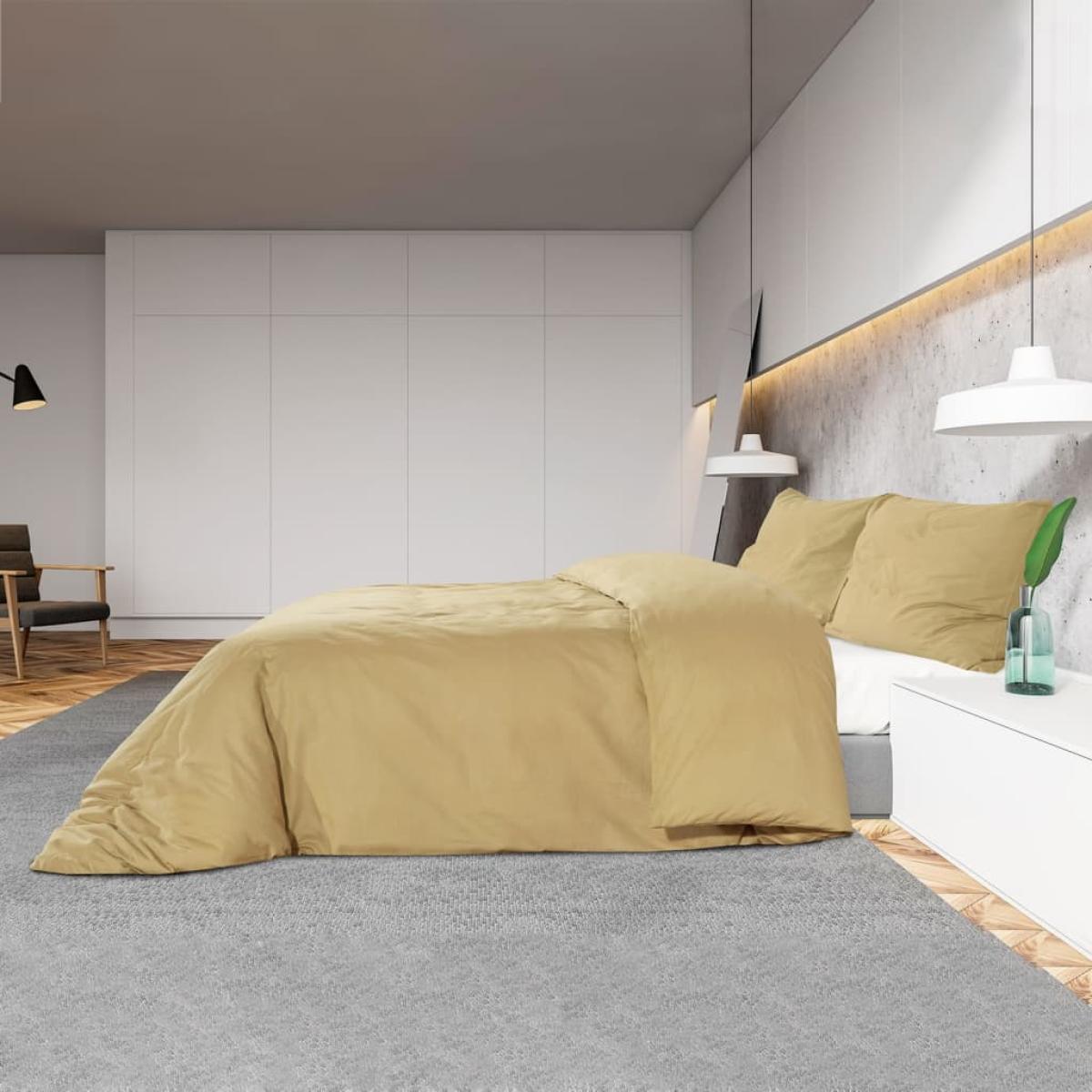 Juego de funda nórdica microfibra ligera gris taupé 135x200 cm