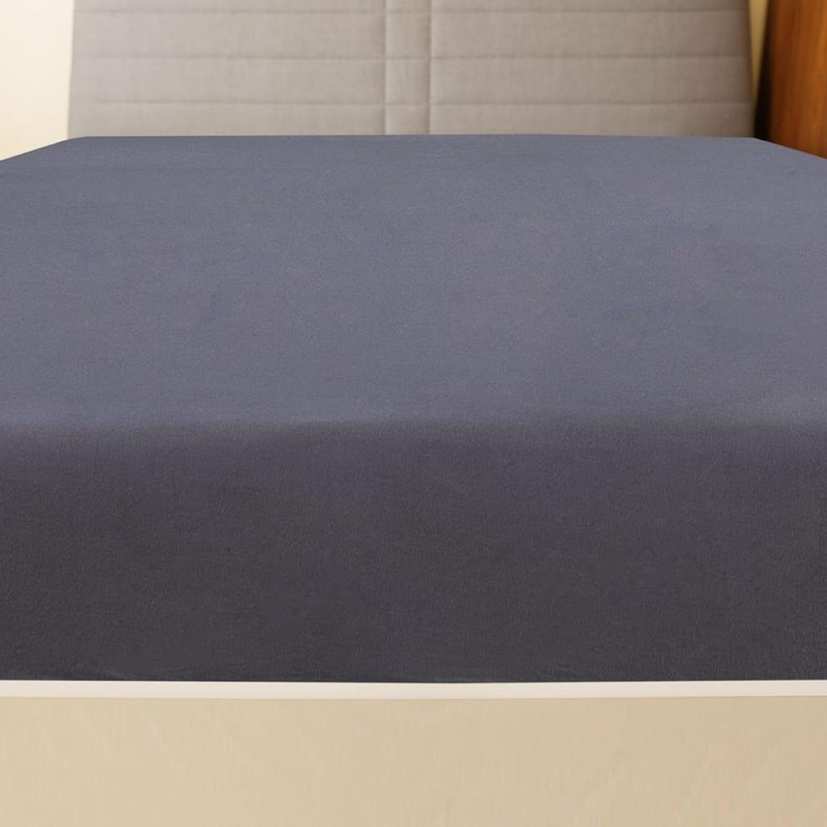 Sábanas bajeras jersey 2 uds algodón gris antracita 100x200 cm