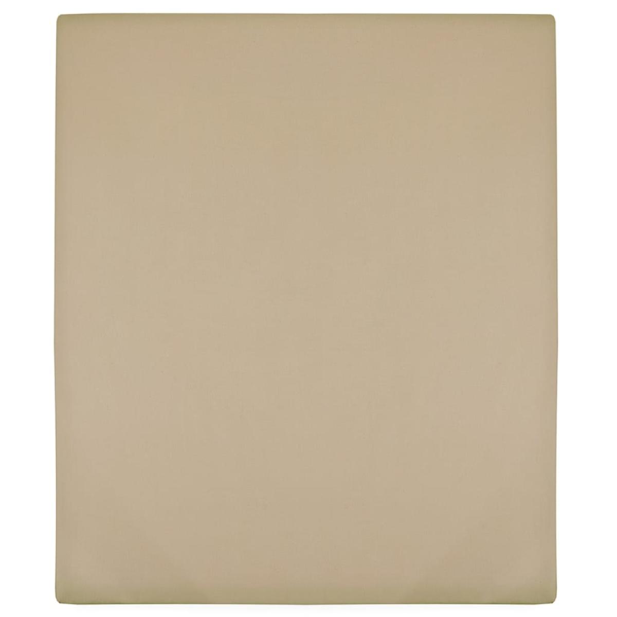 Sábana bajera jersey algodón gris taupe 90x200 cm