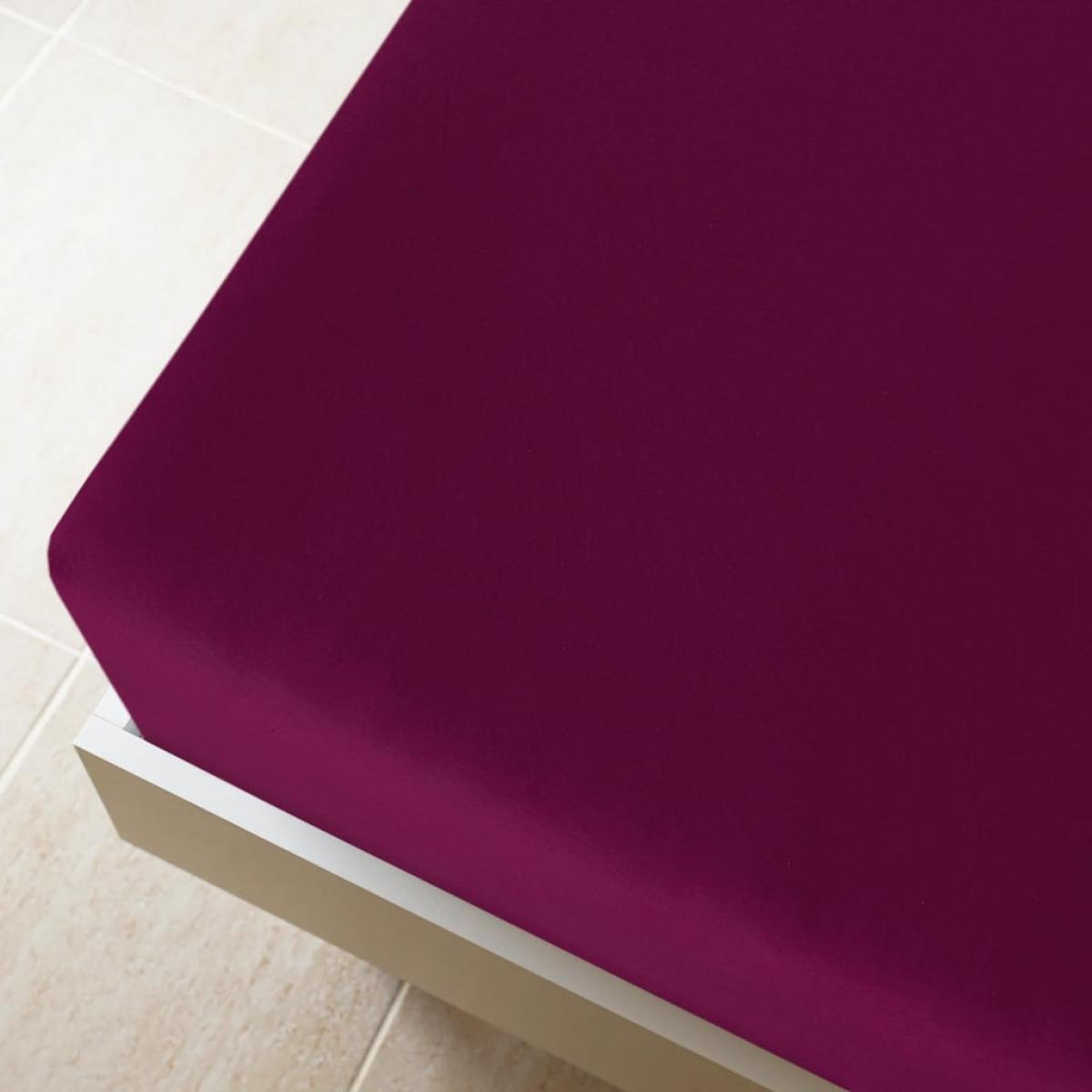Sábanas bajeras jersey 2 uds algodón burdeos 100x200 cm