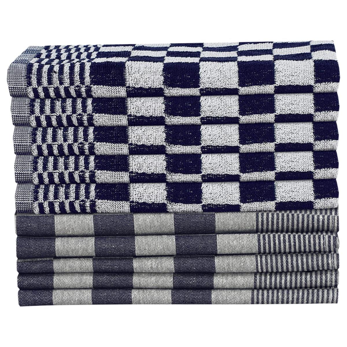 Juego de paños 20 unidades algodón azul y blanco