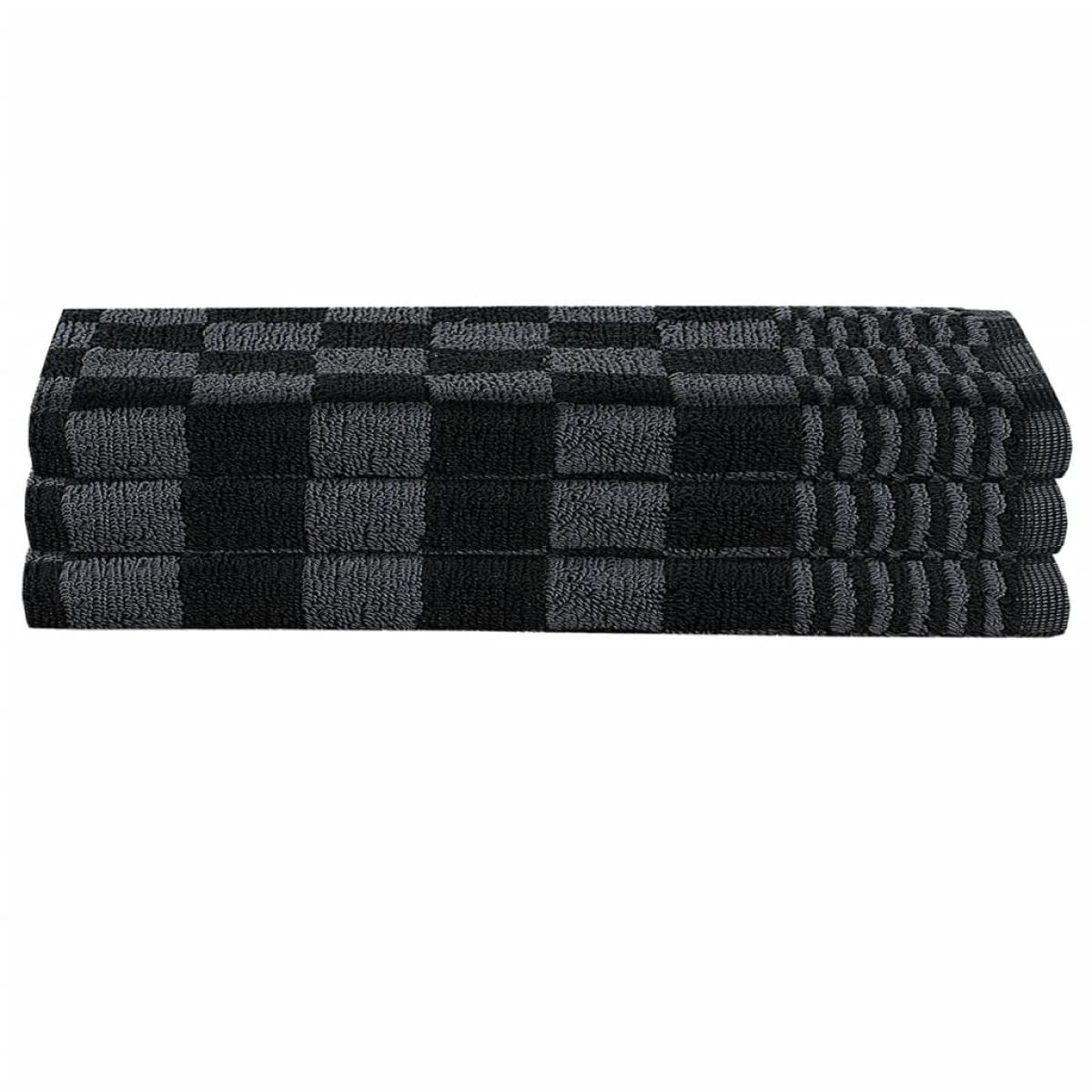 Set de paños manoplas horno agarradores 15 pzas algodón negro