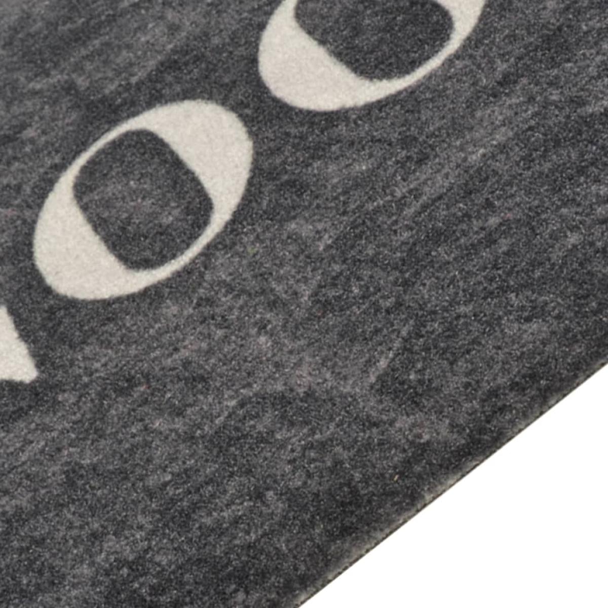 Alfombra de cocina lavable terciopelo Cooking negro 60x180 cm