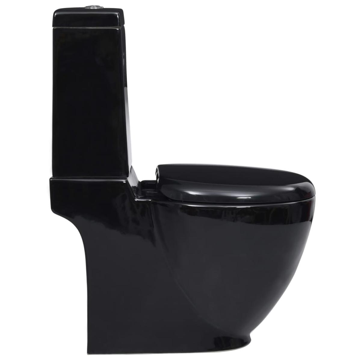 Inodoro WC flujo posterior de cerámica negro