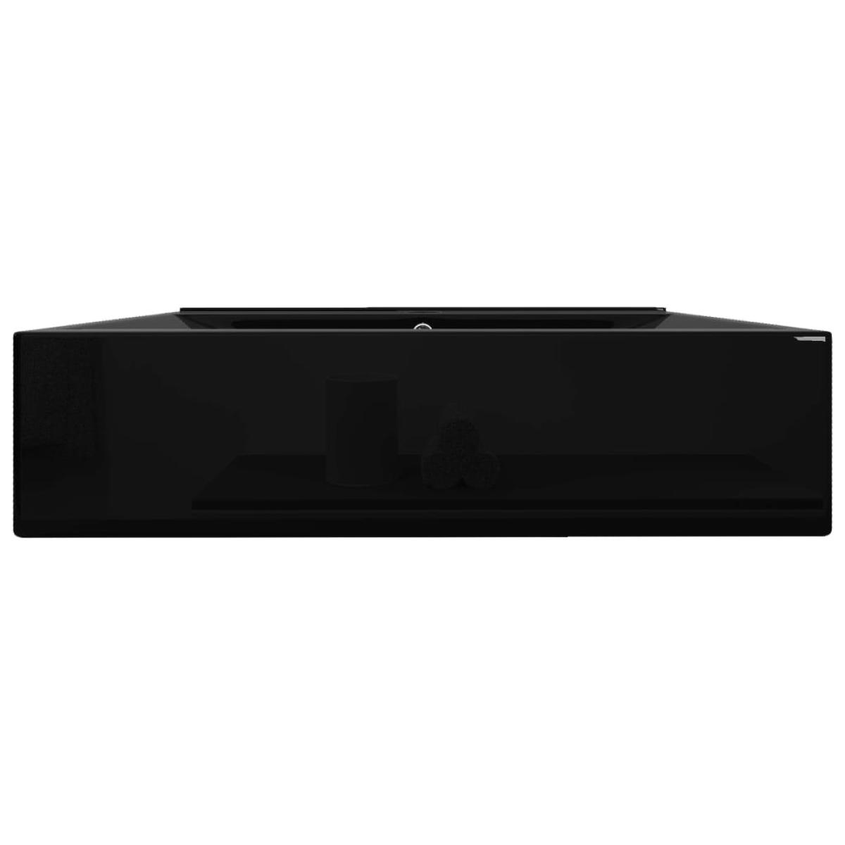 Lavabo rectangular cerámica orificio de grifo negro 60x46 cm