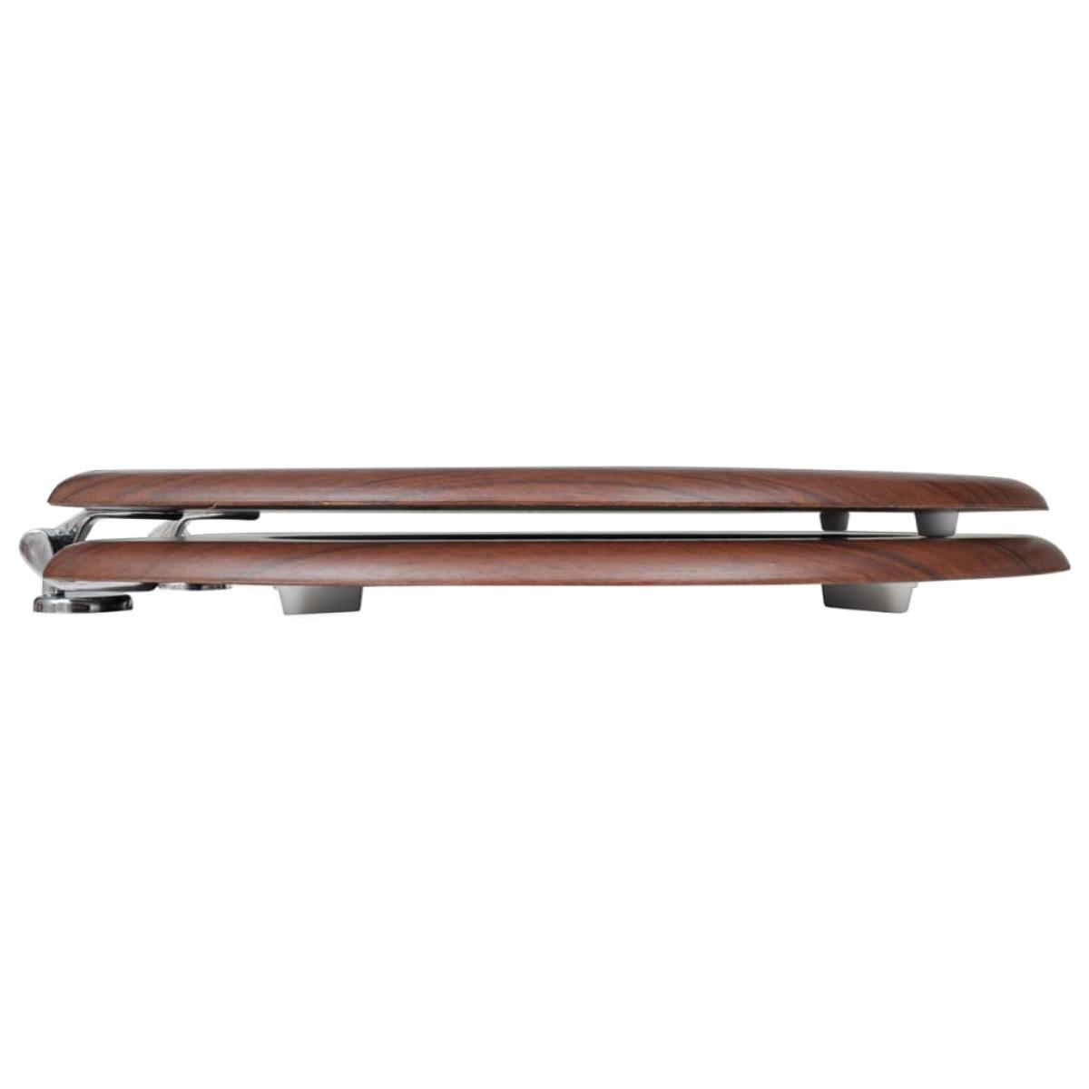 Asiento inodoro WC MDF tapa diseño marrón