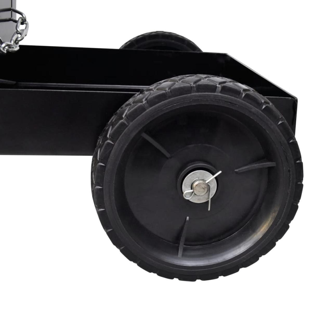 Carro de soldadura negro con 3 estantes organizador de taller 