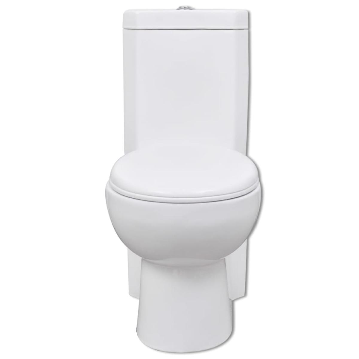 Inodoro WC de cerámica de esquina blanco