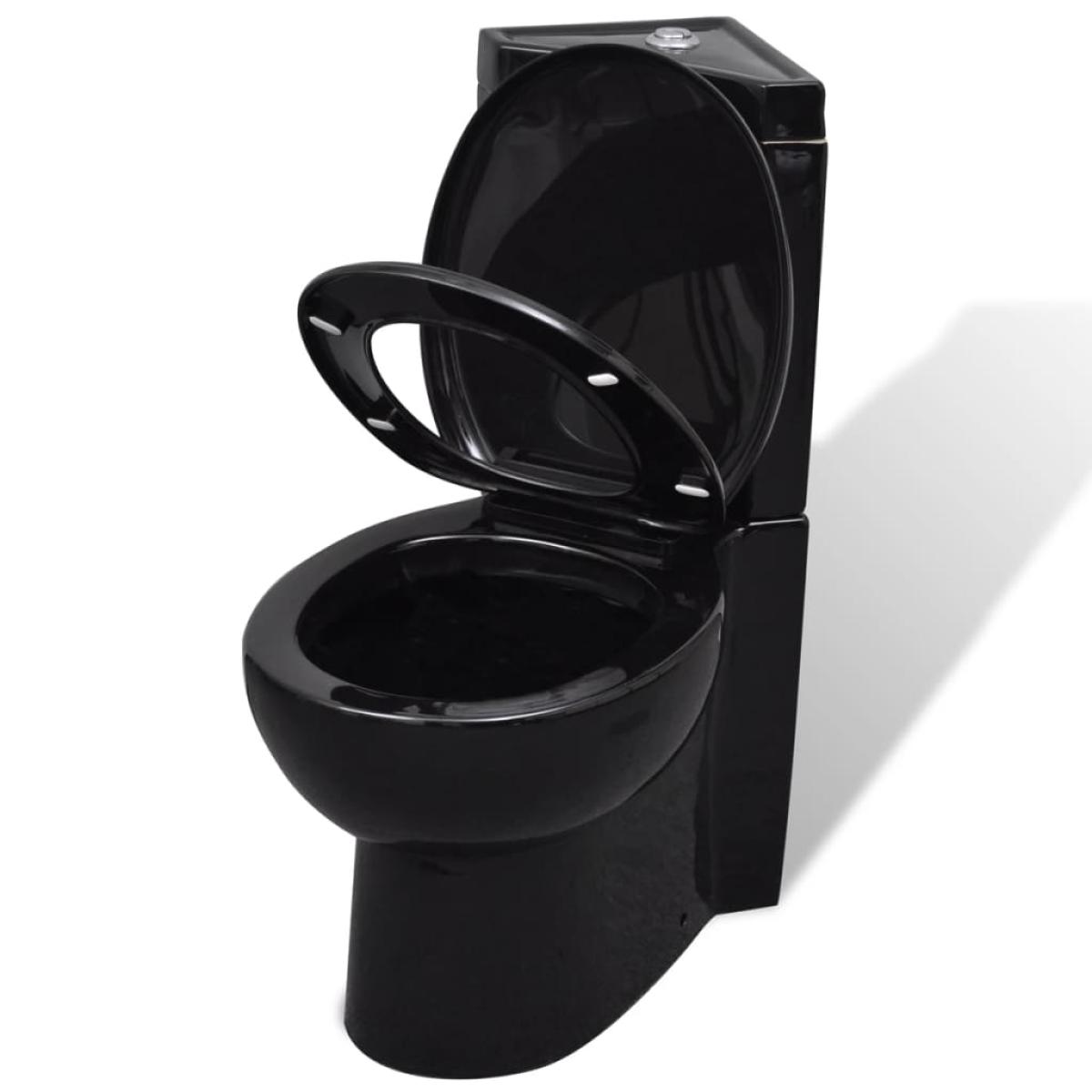 Inodoro de cerámica angular de color negro