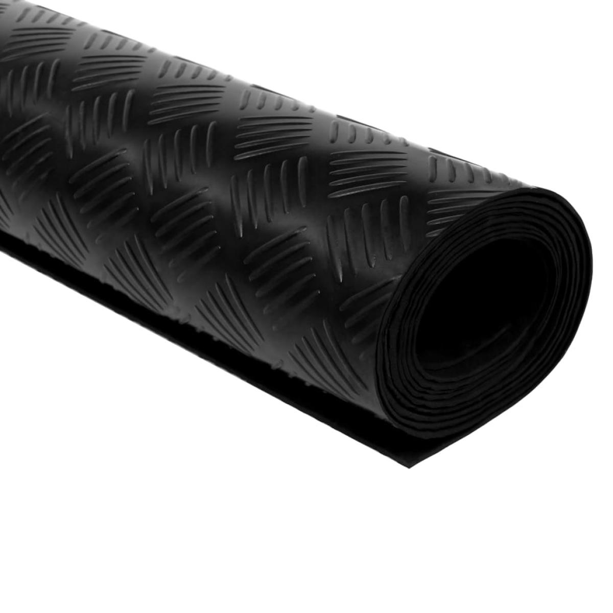 Alfombrilla de goma antideslizante placa ajedrezada 5x1 m