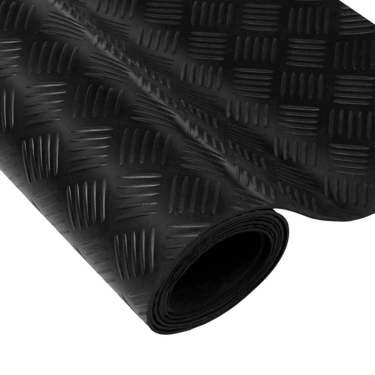 Alfombrilla de goma antideslizante placa ajedrezada 5x1 m