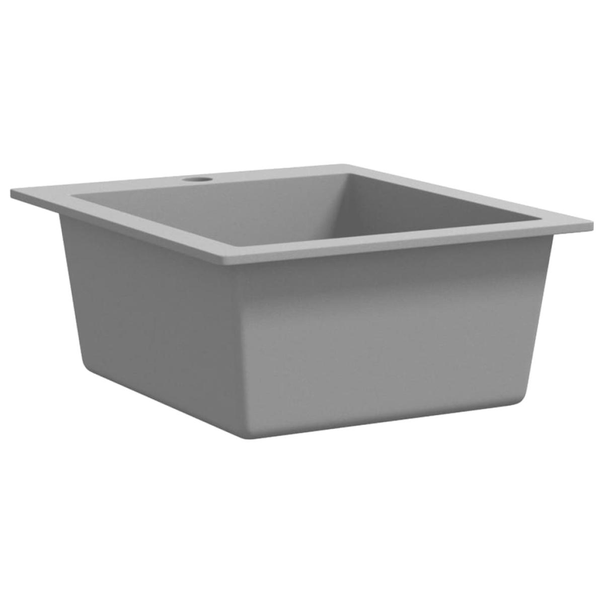 Fregadero sobrepuesto de granito gris