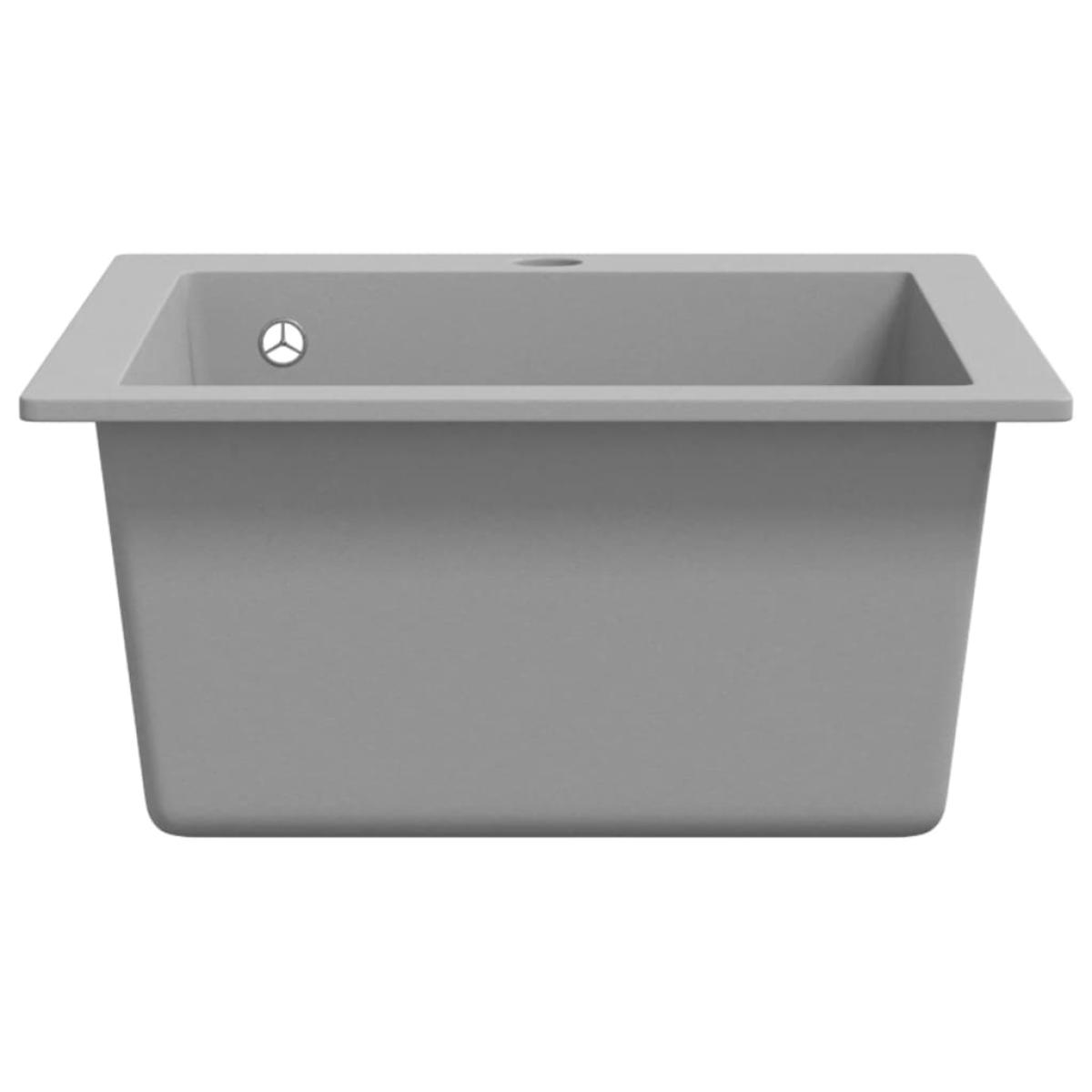 Fregadero sobrepuesto de granito gris