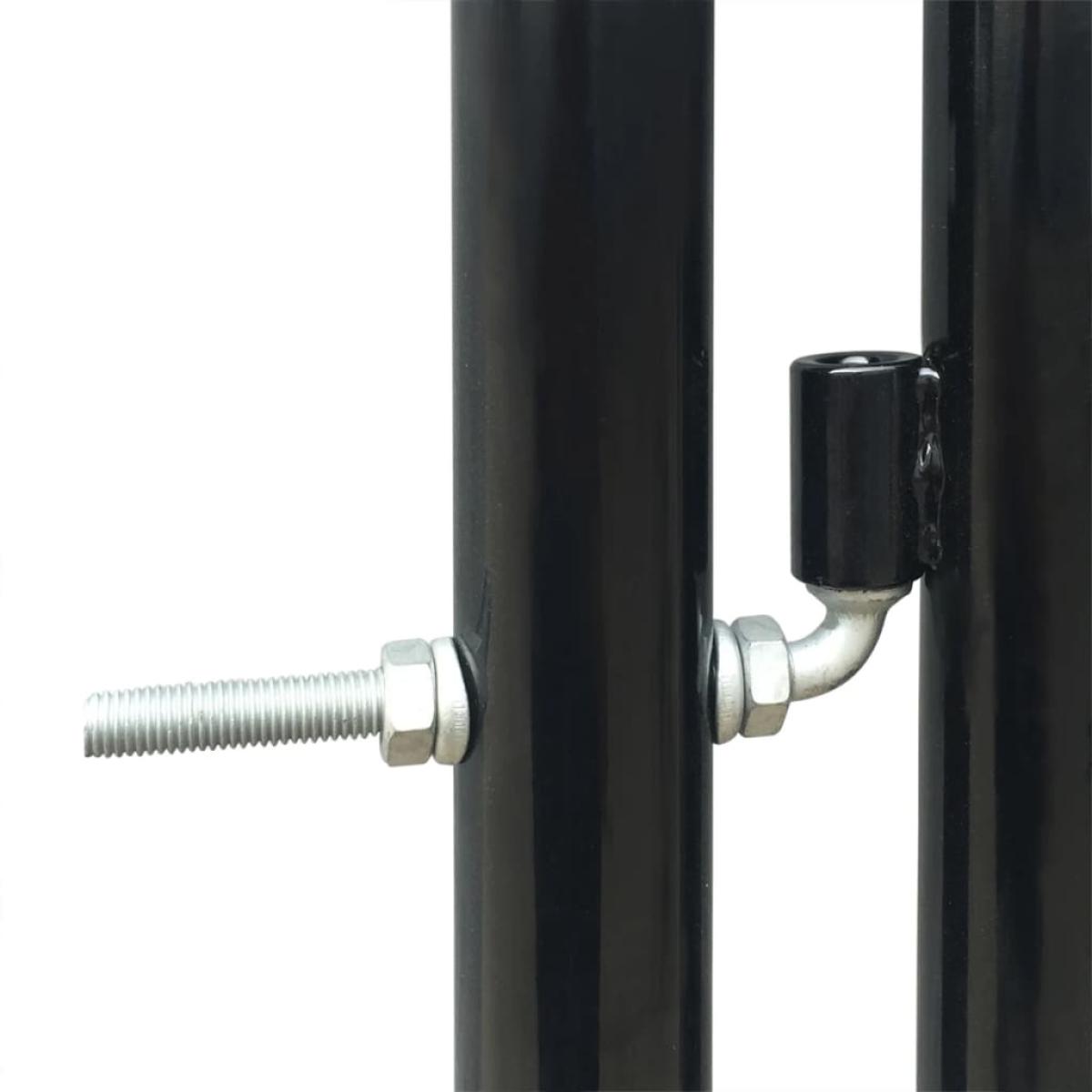 Puerta de valla de jardín negra 300x225 cm