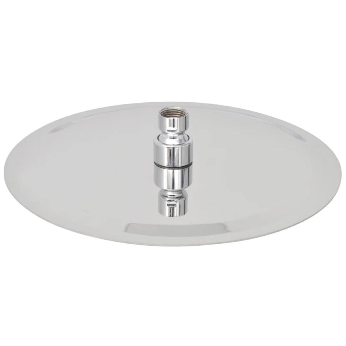 Cabezal de ducha redondo efecto lluvia acero inoxidable 25 cm
