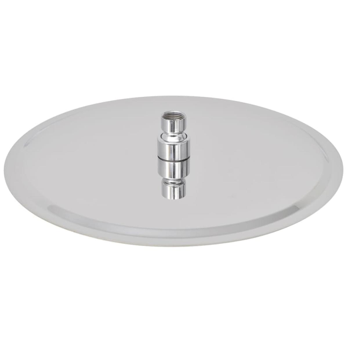 Cabezal de ducha redondo efecto lluvia acero inoxidable 30 cm
