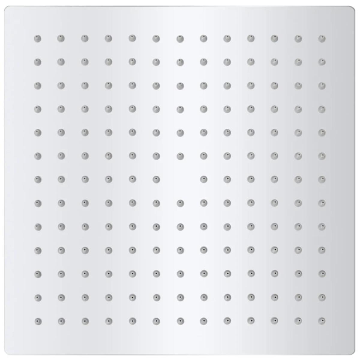 Cabezal de ducha cuadrado efecto lluvia acero inoxidable 25x25