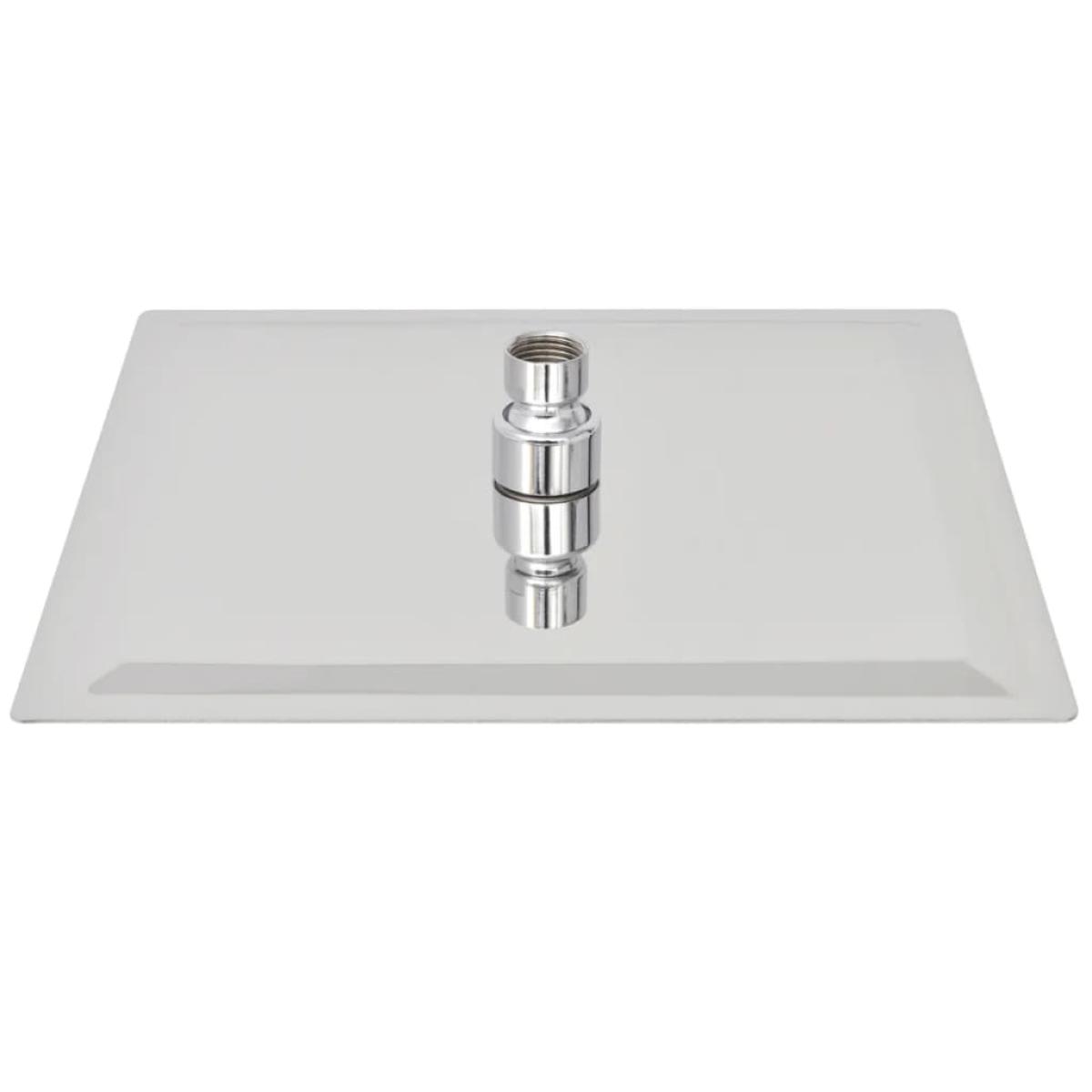 Cabezal de ducha cuadrado efecto lluvia acero inoxidable 25x25
