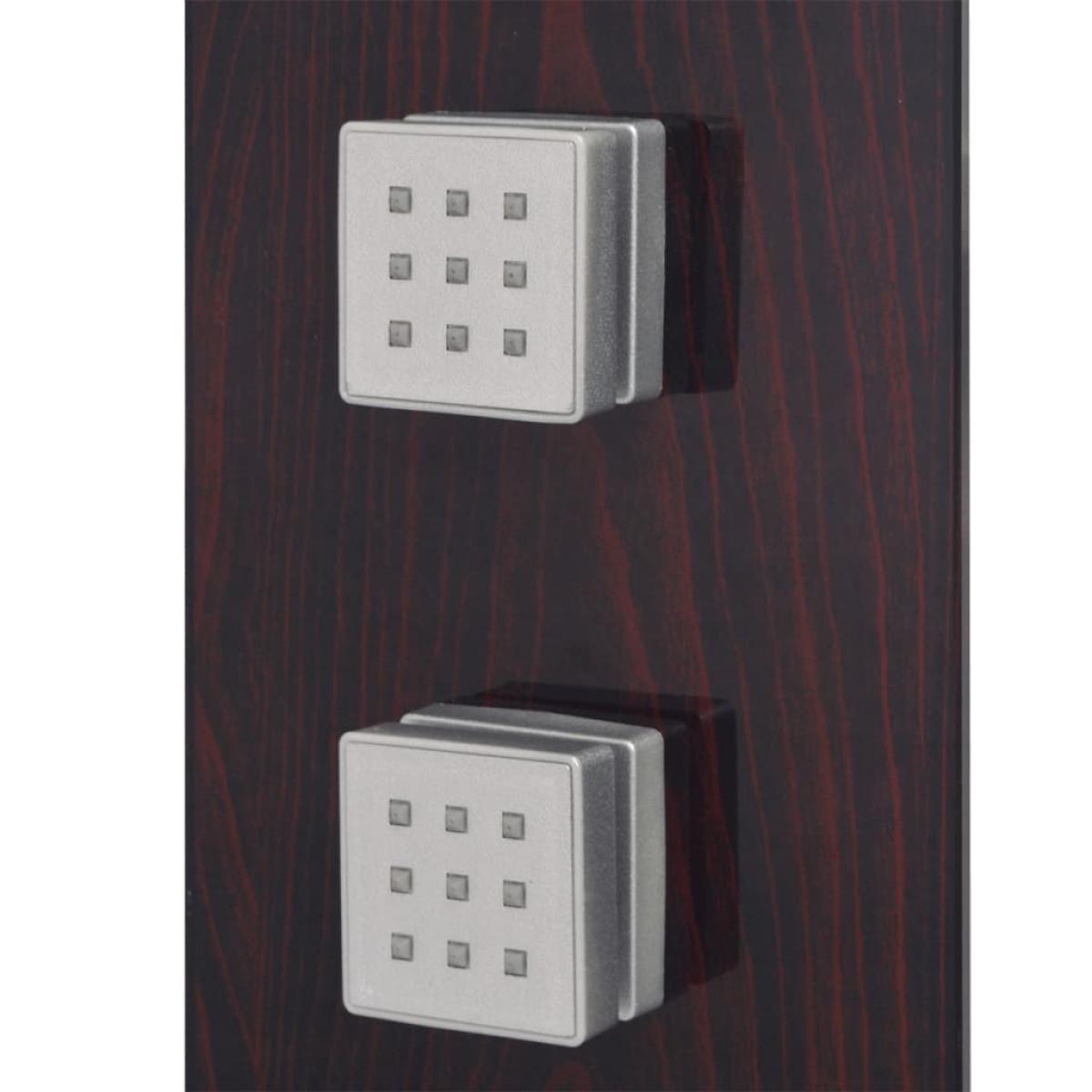 Sistema de panel de ducha vidrio marrón