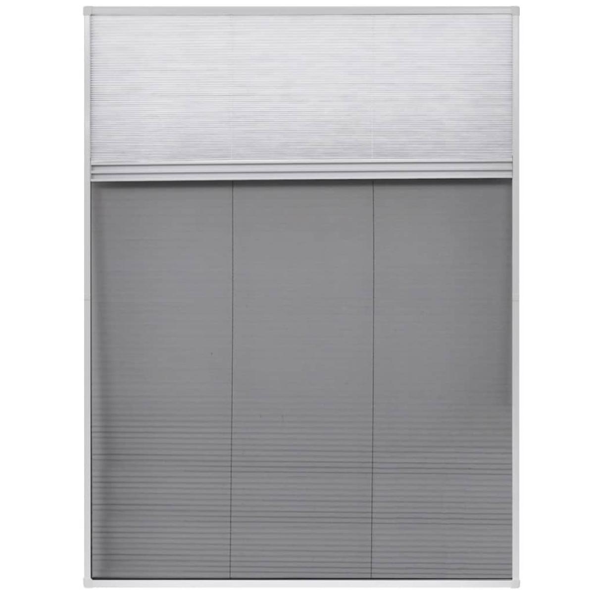 Mosquitera plisada para ventanas contra el sol aluminio 60x80cm 